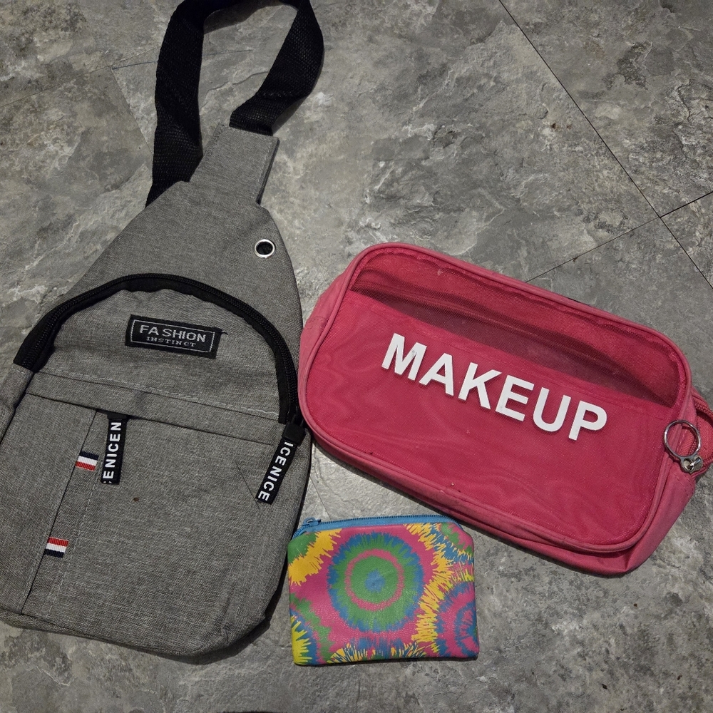 Gray Sling Bag for Men